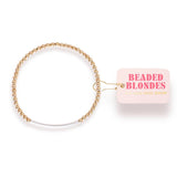 Bar Bracelet in Gold with Silver (6.75 Inch)