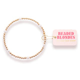 Madi Pearl Beaded Bracelet, 6.75" (gold or silver)