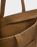 Taya Woven Suedette Tote Bags, Caramel 
Suedette