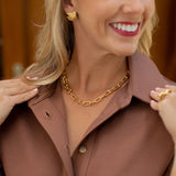 Jackie Chain Necklace, gold