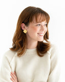 Coin stud earrings