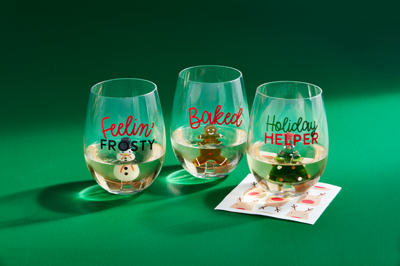 Holiday Icon Wine Glasses