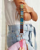 Blueberry Leather Wristlet Strap