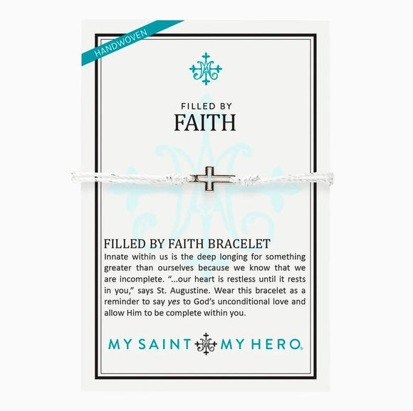 Filled By Faith Bracelet (Metallic Silver)
