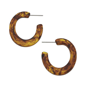Tortoise Flat Hoop Earrings (1471t)