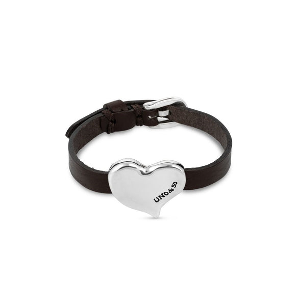 UNO heart bracelet, silver