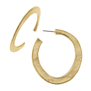 Hammered Hoop Earrings (1466g)