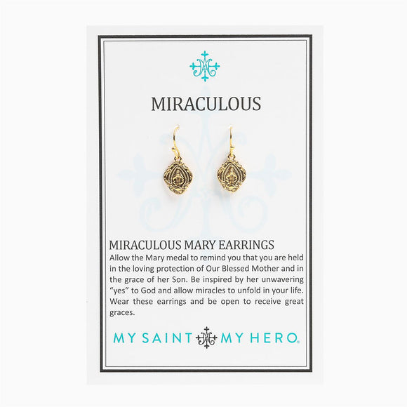 Miraculous Mary Earrings (40006GD)