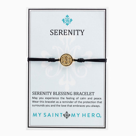 Serenity Blessing Bracelet, black/gold