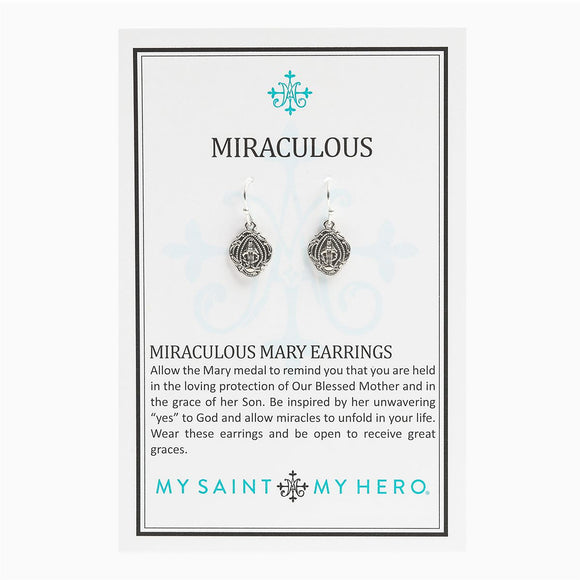 Miraculous Mary Earrings (40006SL)
