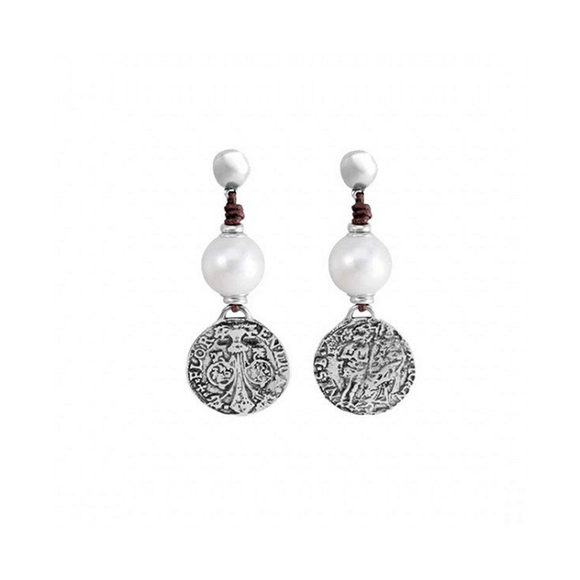 Alexandria earrings, silver