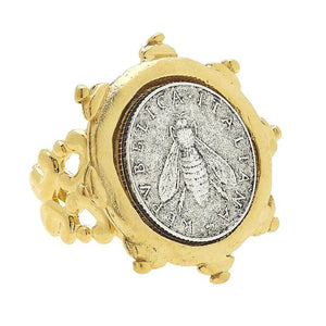 Florence Bee coin ring