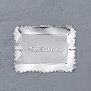 Engraved Tray "Bless home"