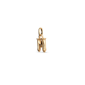 Hang me M charm, gold