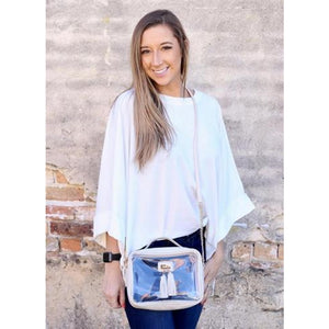 Clear Bag W/Tassels (P20015-SnkBg)