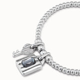 Hopeful key bracelet, silver, Medium