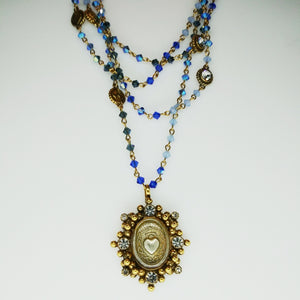Magdalena Sacred Heart Necklace (M:SHB4-bg-bi1007-a1)