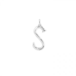 Letter S, silver