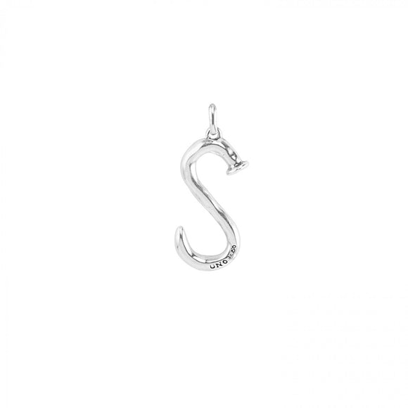 Letter S, silver