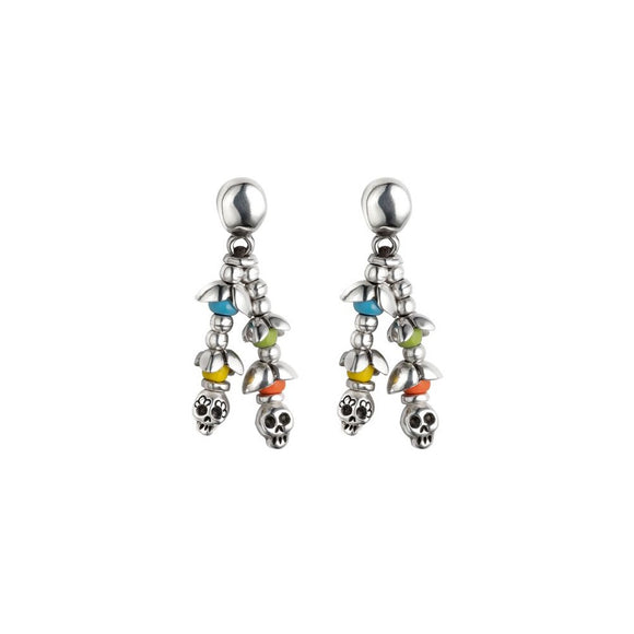 Oaxaca earrings, silver