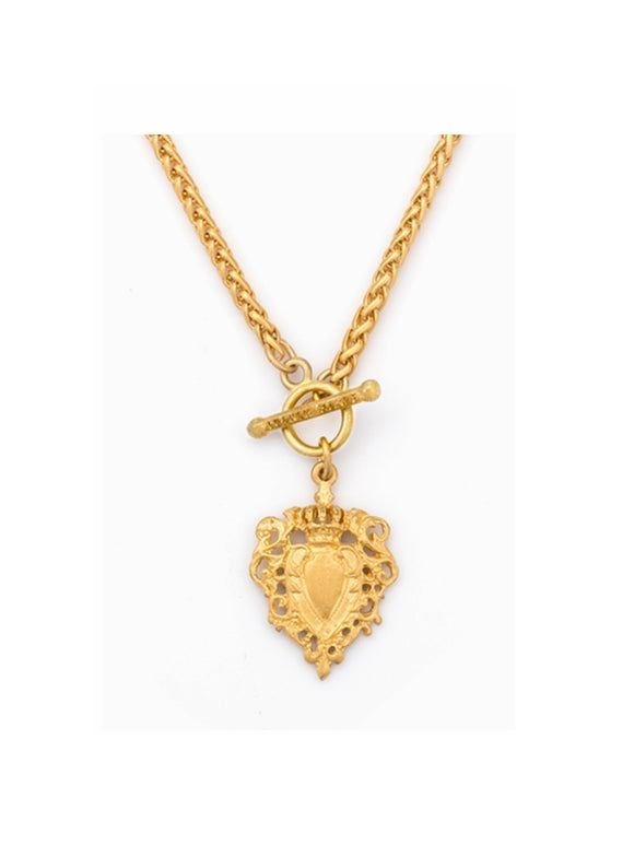 Vintage Heart Pendant Necklace (32808)