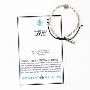 Mantra of Love Benedictine Bracelet, Silver