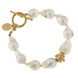Baroque Pearl bracelet, gold