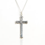 Viva Cross necklace, silver