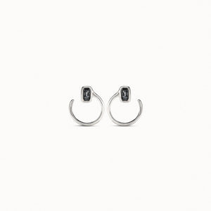Cobra earrings, silver
