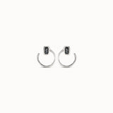 Cobra earrings, silver
