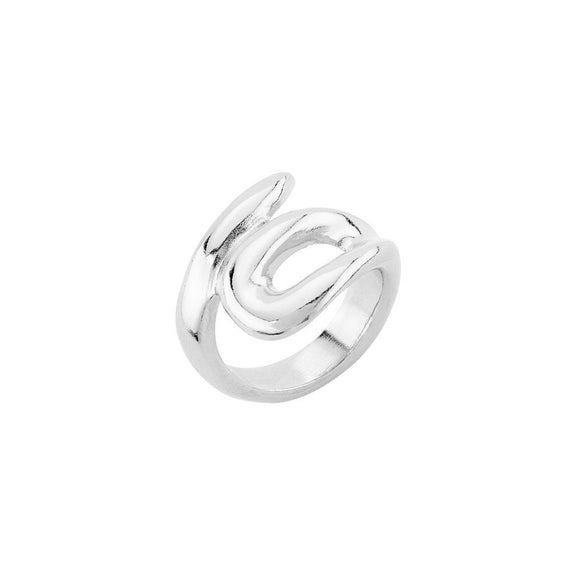 Tangled ring, silver