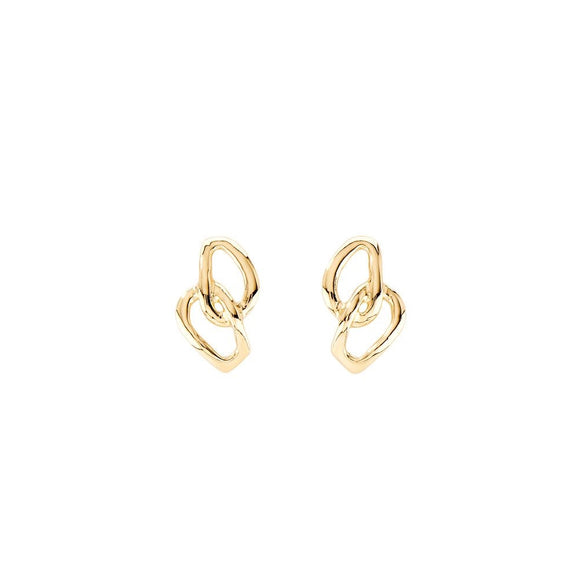 Inseparables earrings, gold
