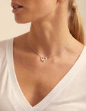 Straight to the Heart necklace, silver