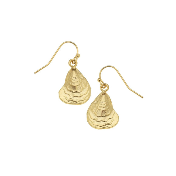 Gold Oyster Shell Earrings