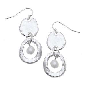 Silver Oval Earrings (1618ws)