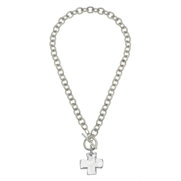 Cross Toggle Necklace, gold