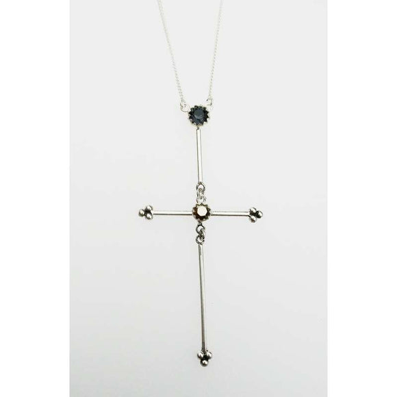 Garland Cross Necklace (N:GC-bs-a741-a44)