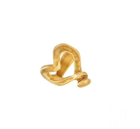 Nailed Heart ring, gold