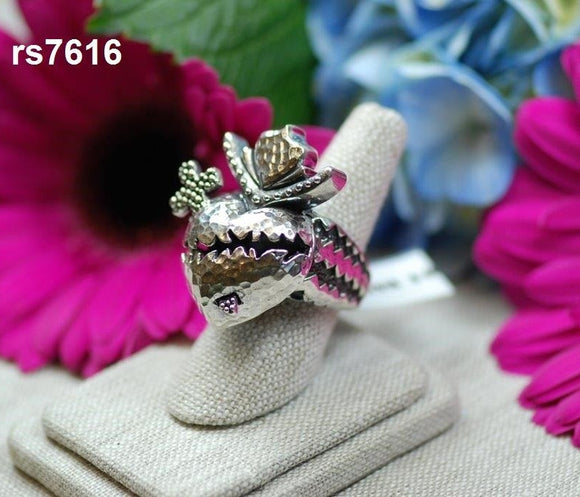 Sacred Heart Ring with Cross (RS7616)